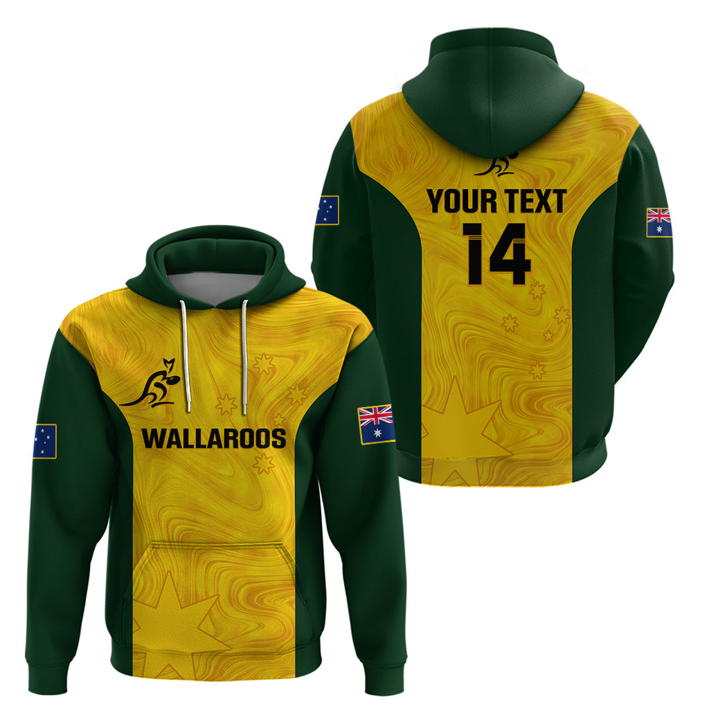 Personalised Australia Rugby Hoodie Go Wallaroos Pacific Simple Version 2023 LT14