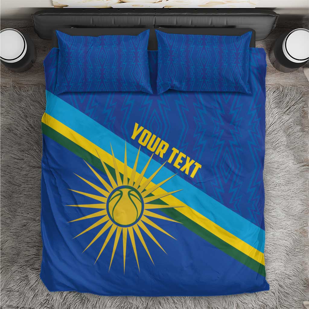 Afro Basketball Custom Rwanda Bedding Set Go Champions Imigongo Folk Pattern LT14