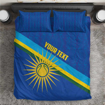 Afro Basketball Custom Rwanda Bedding Set Go Champions Imigongo Folk Pattern LT14