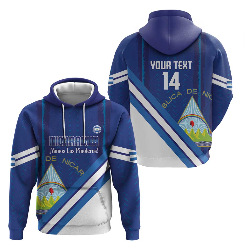 Custom Nicaragua Football Hoodie Vamos Los Pinoleros LT14