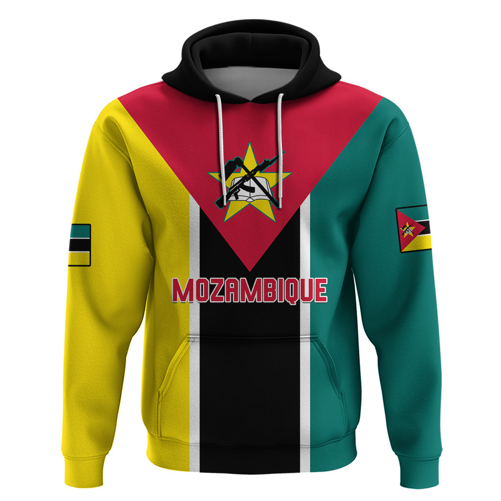 Personalised Mozambique Hoodie Muzambhiki Flag Style LT14