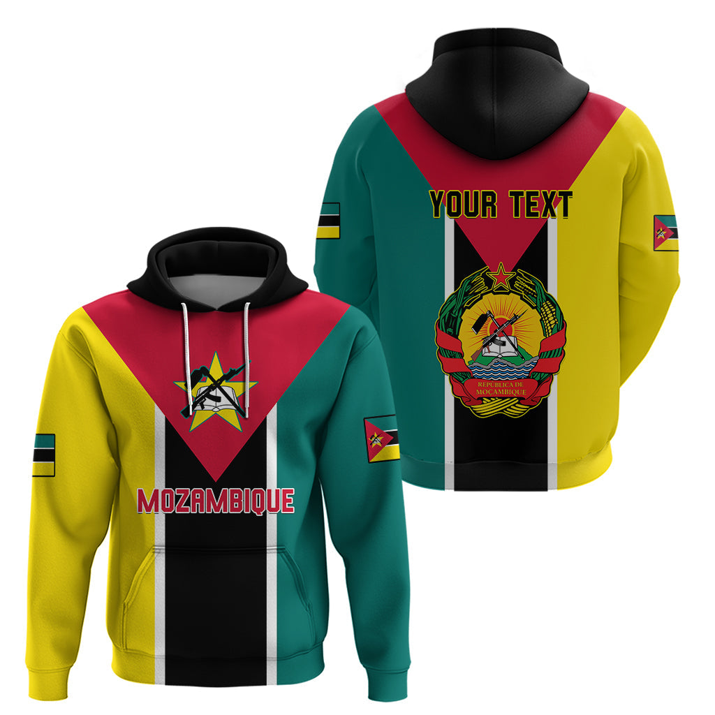 Personalised Mozambique Hoodie Muzambhiki Flag Style LT14