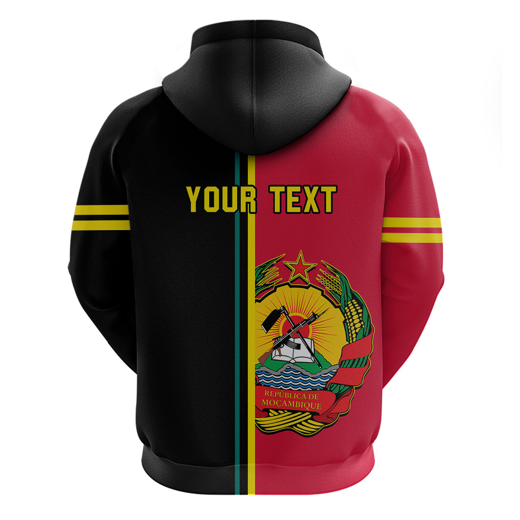 Personalised Independence Day Mozambique Hoodie Muzambhiki Coat Of Arms LT14