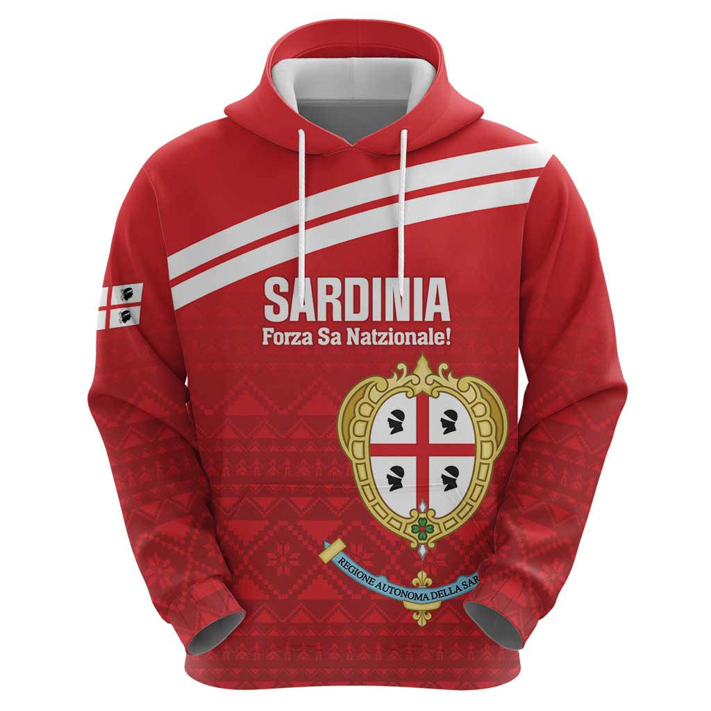 Custom Sardinia Football Hoodie Forza Sa Natzionale Sardegna Pattern LT14