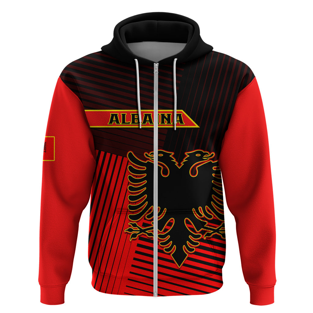 Personalised Albania Hoodie Coat Of Arms Dynamic Style LT14