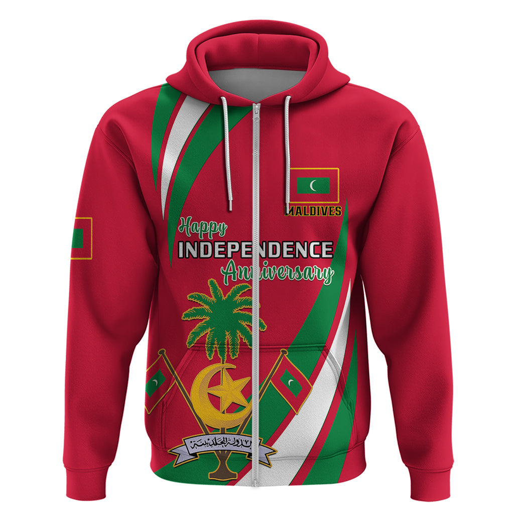 Personalised Maldives Independence Day Hoodie Happy 58th Anniversary LT14