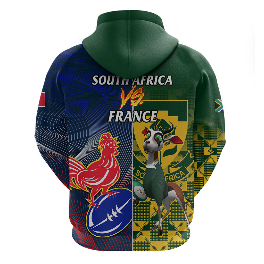 South Africa And France Rugby Hoodie Springboks With Les Bleus Together 2023 World Cup LT14