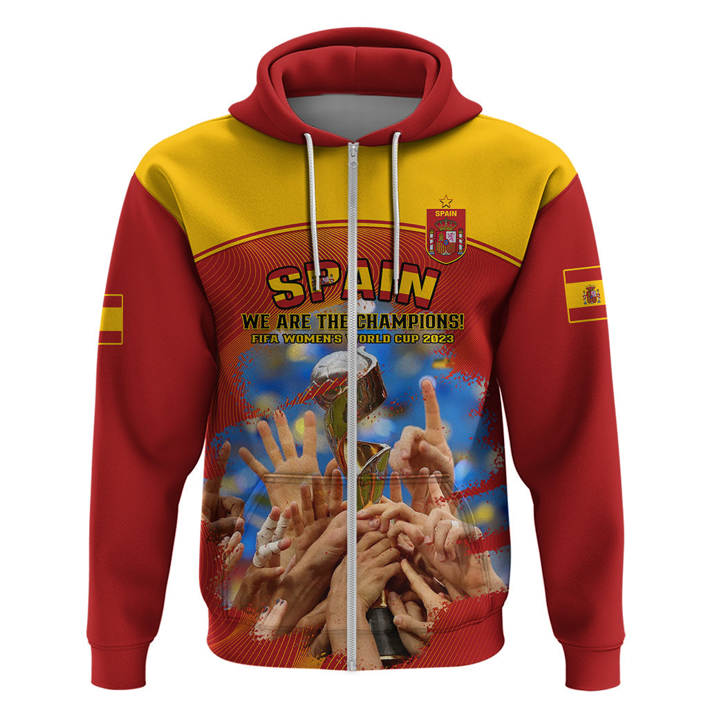 Spain Football Hoodie 2023 World Cup Champions Proud Of Our Girls LT14