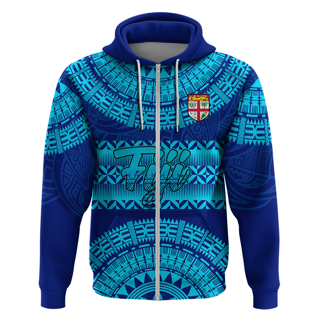 Personalised Fiji Hoodie Unique Fijian Tapa Pattern With Coat Of Arms LT14