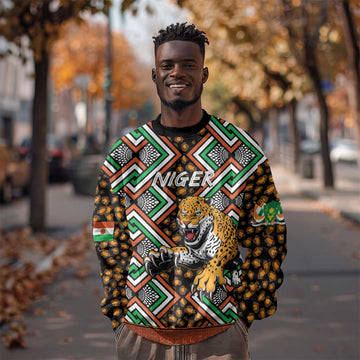 Personalized Afro Niger Sweatshirt Leopard Ankara African Pattern LT14
