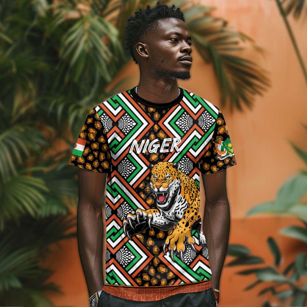 Personalized Afro Niger T shirt Leopard Ankara African Pattern LT14
