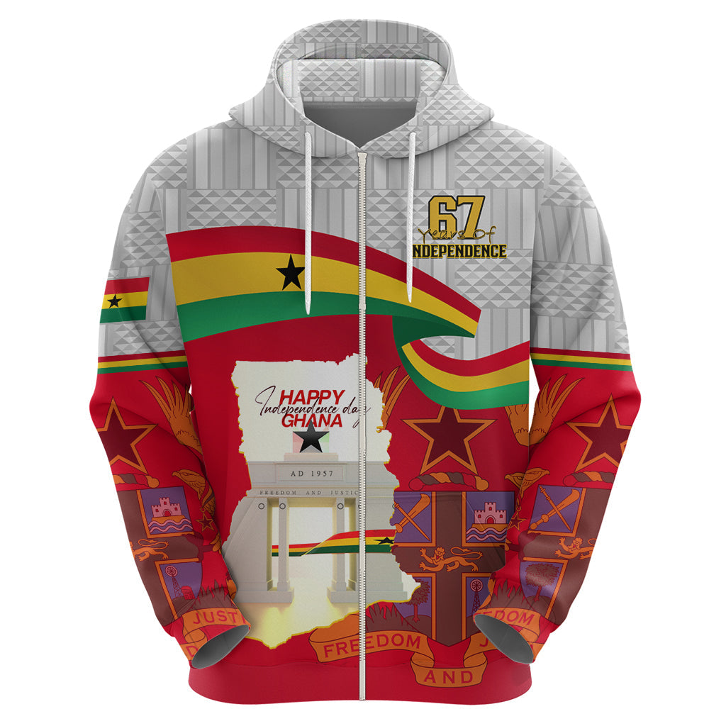 Ghana Independence Day Hoodie Gana Map Happy 67 Years Anniversary LT14