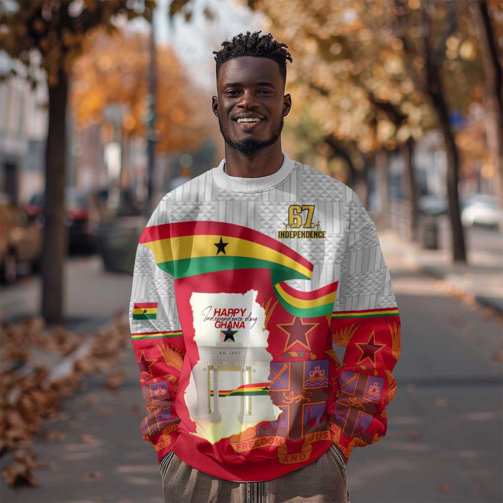 Ghana Independence Day Sweatshirt Gana Map Happy 67 Years Anniversary LT14