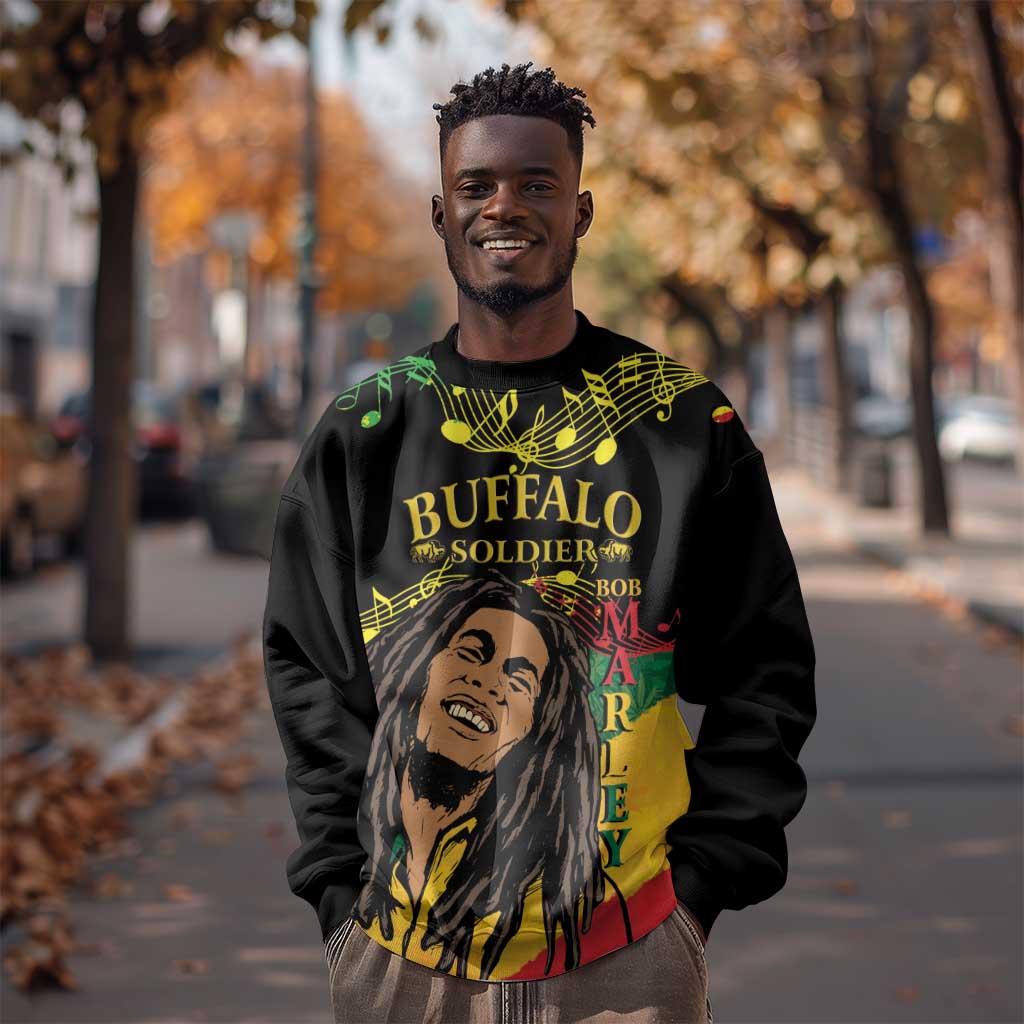 Afro Legend Bob Buffalo Soldier Sweatshirt American Heroes Reggae Style LT14