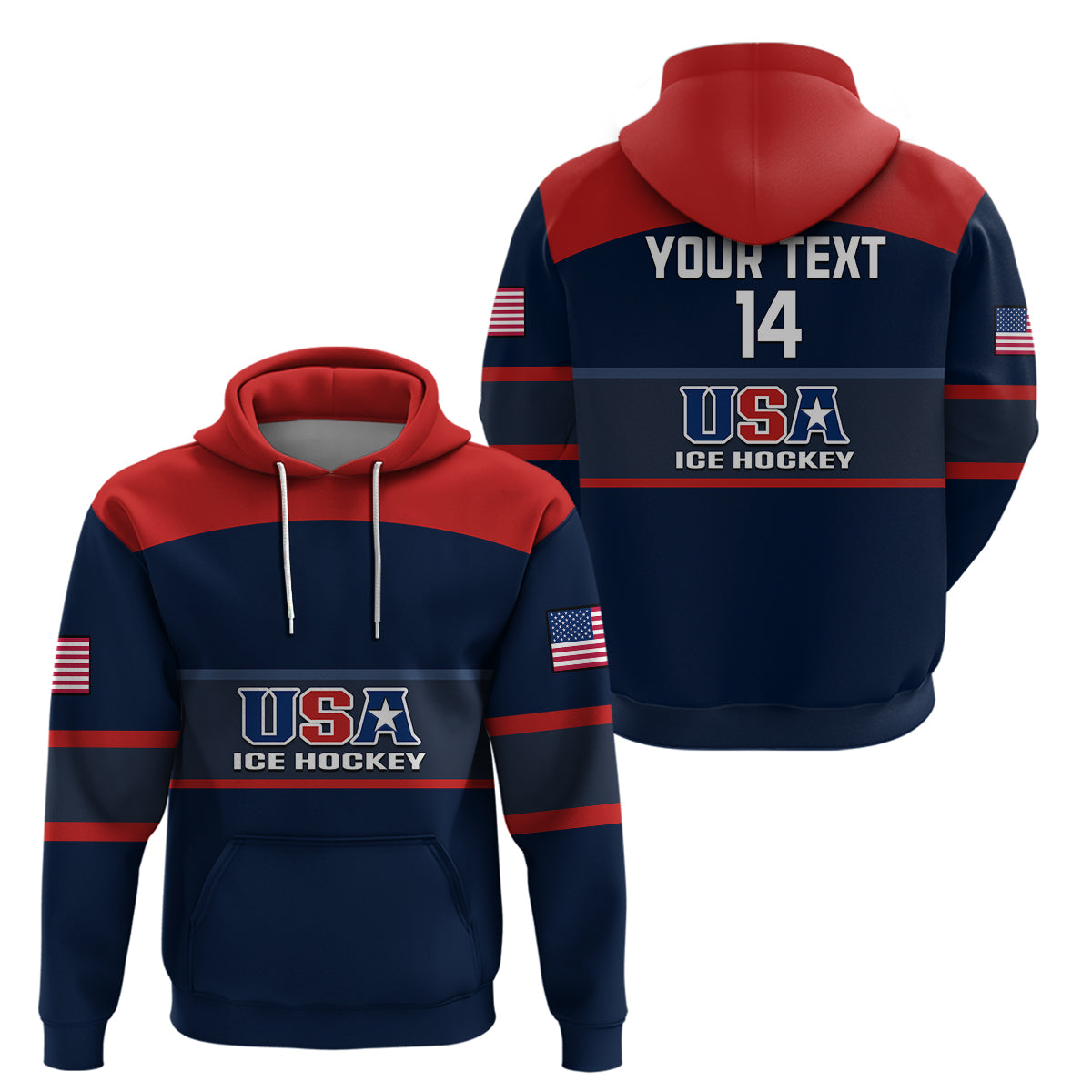 Custom United States Hockey 2023 Hoodie USA Sporty Style LT14