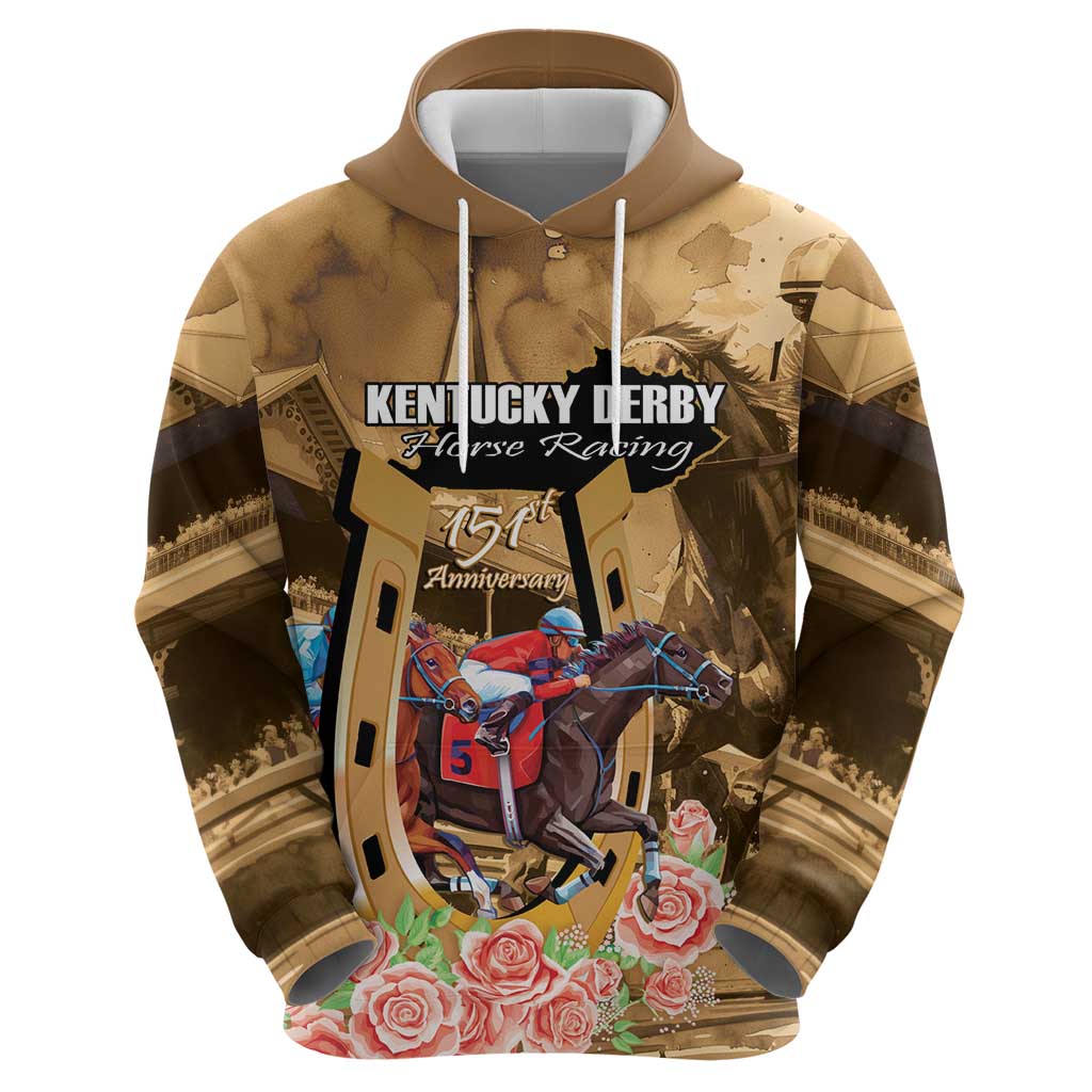 Kentucky Horse Racing Hoodie 151st Anniversary Race For The Roses LT14