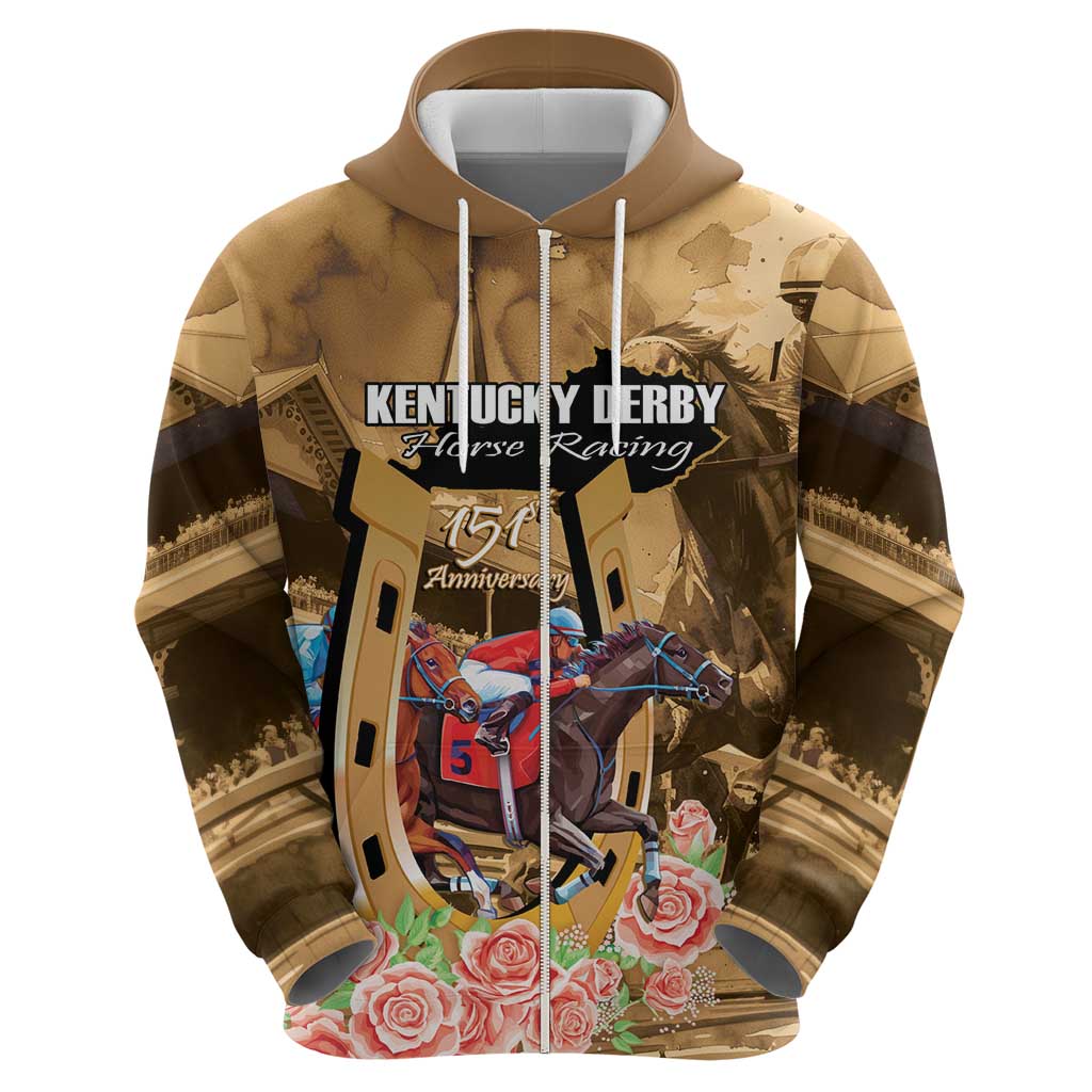 Kentucky Horse Racing Hoodie 151st Anniversary Race For The Roses LT14