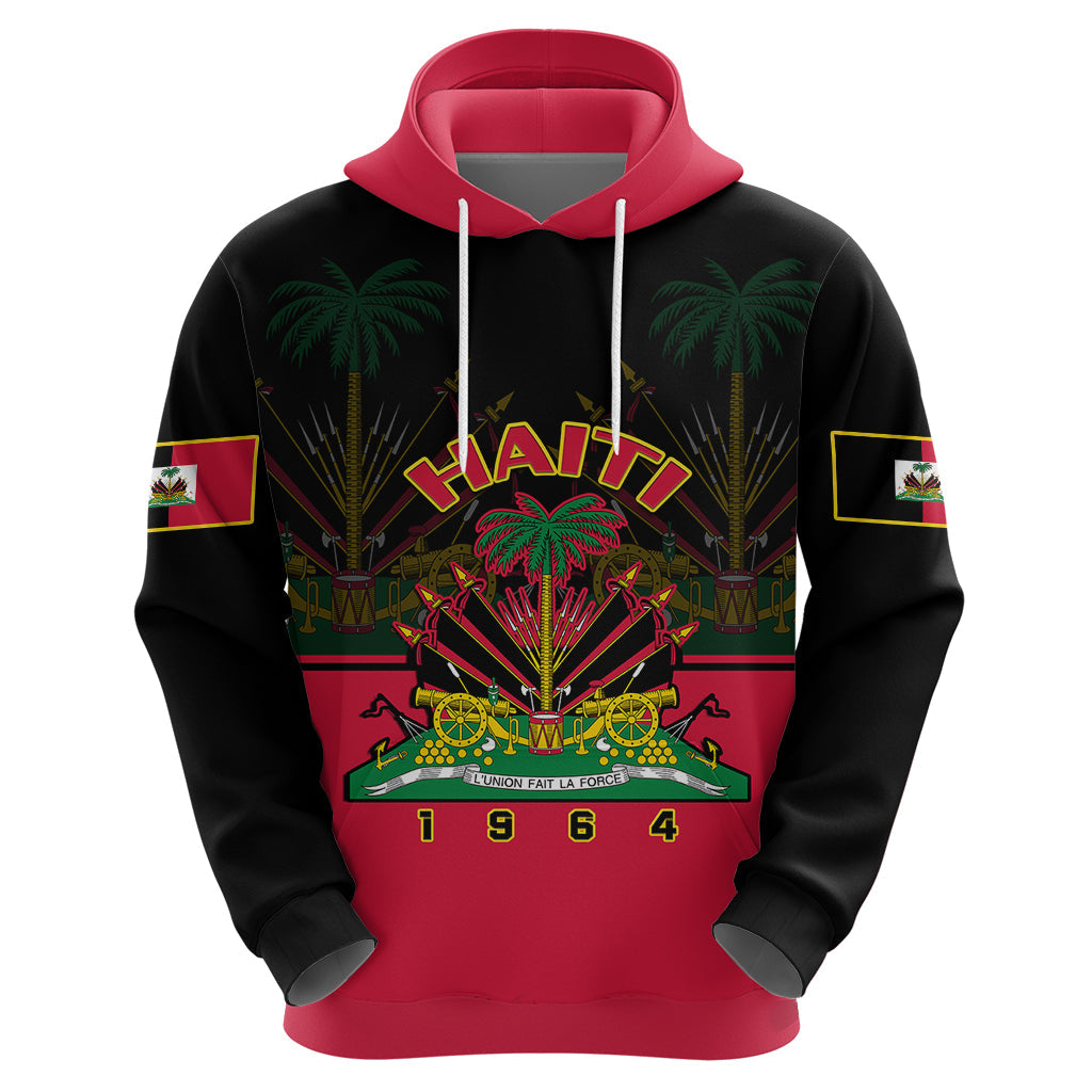 Personalised Haiti 1964 Hoodie Coat Of Arms Flag Style LT14