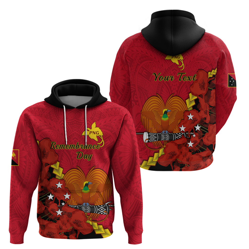 Personalised Remembrance Day PNG Hoodie Papua New Guinea We Will Remember Them LT14