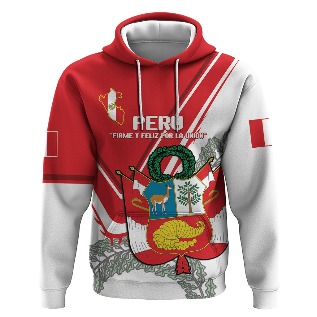 Peru Independence Day Hoodie Peruvian Coat Of Arms Feliz 28 de Julio LT14