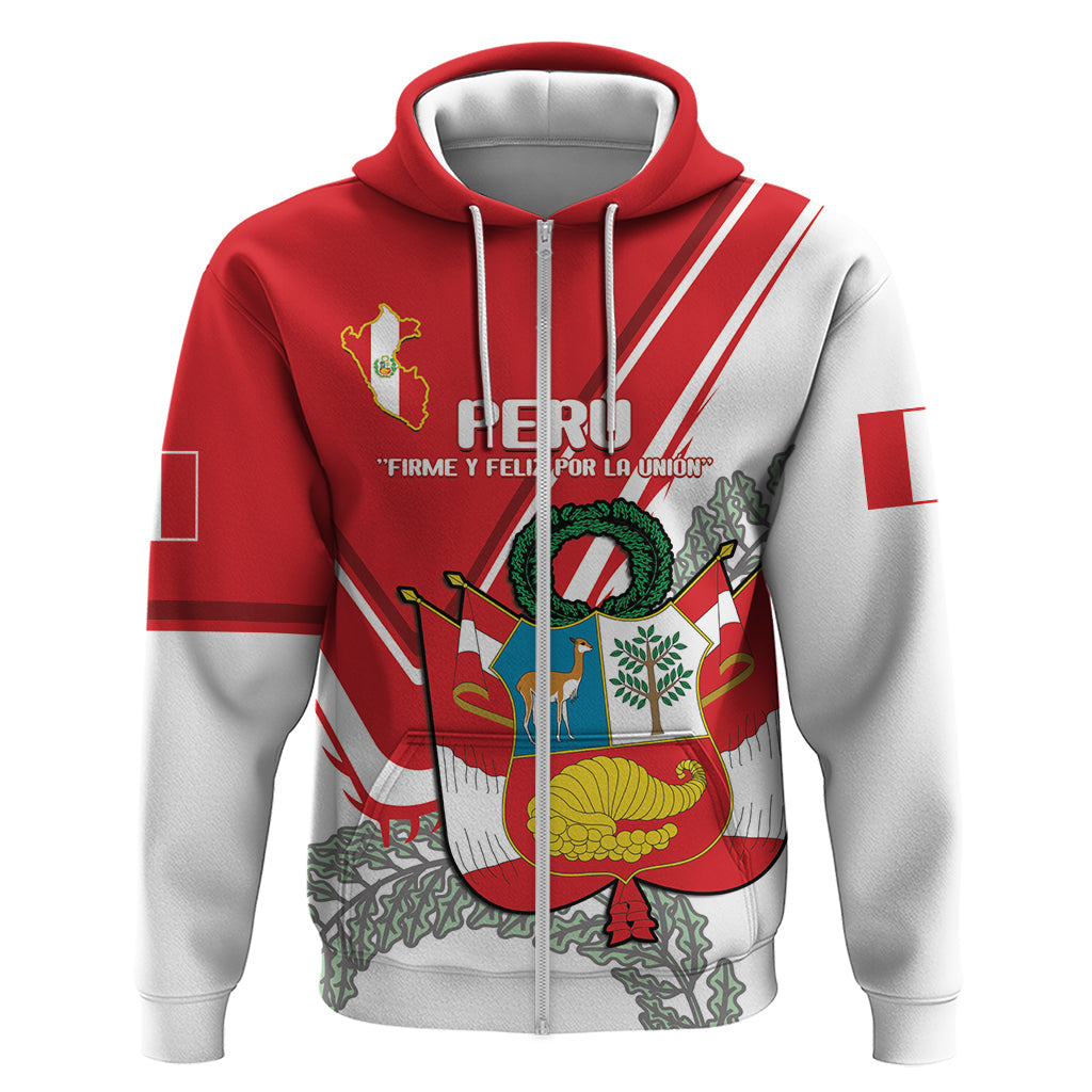 Peru Independence Day Hoodie Peruvian Coat Of Arms Feliz 28 de Julio LT14