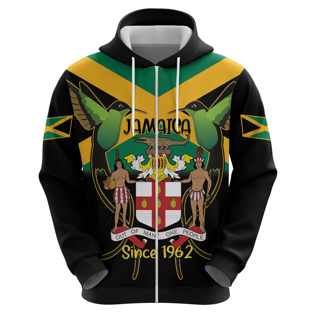 Jamaica Independence Day Hoodie Jumieka Coat Of Arms Mix Hummingbird LT14