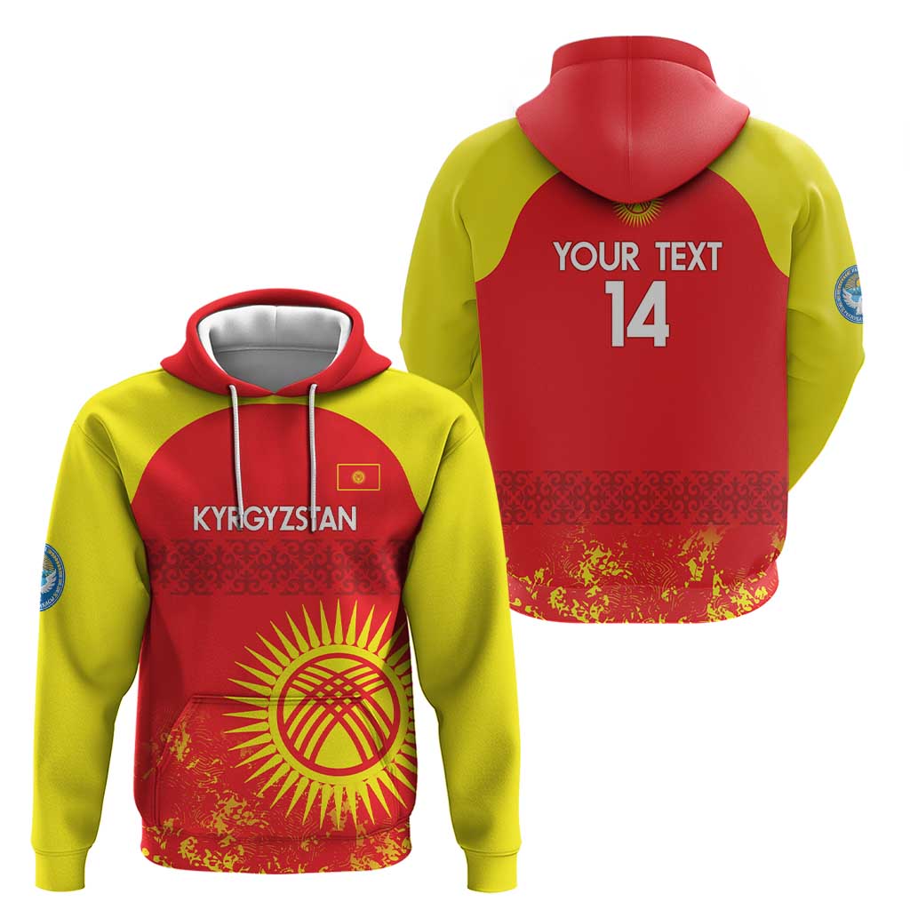 Custom Kyrgyzstan Football Hoodie Go White Falcons Sporty Style LT14