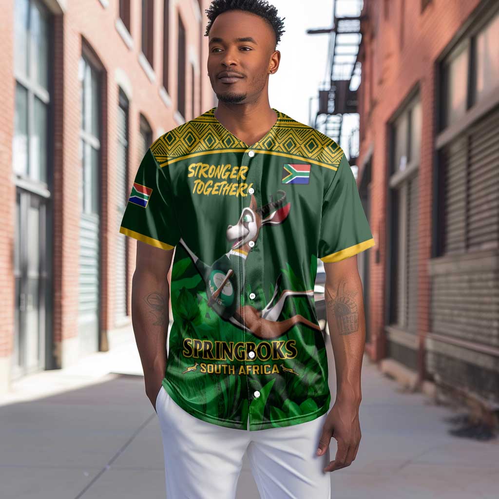 South Africa Rugby Baseball Jersey Go Bokke World Cup Champions History LT14