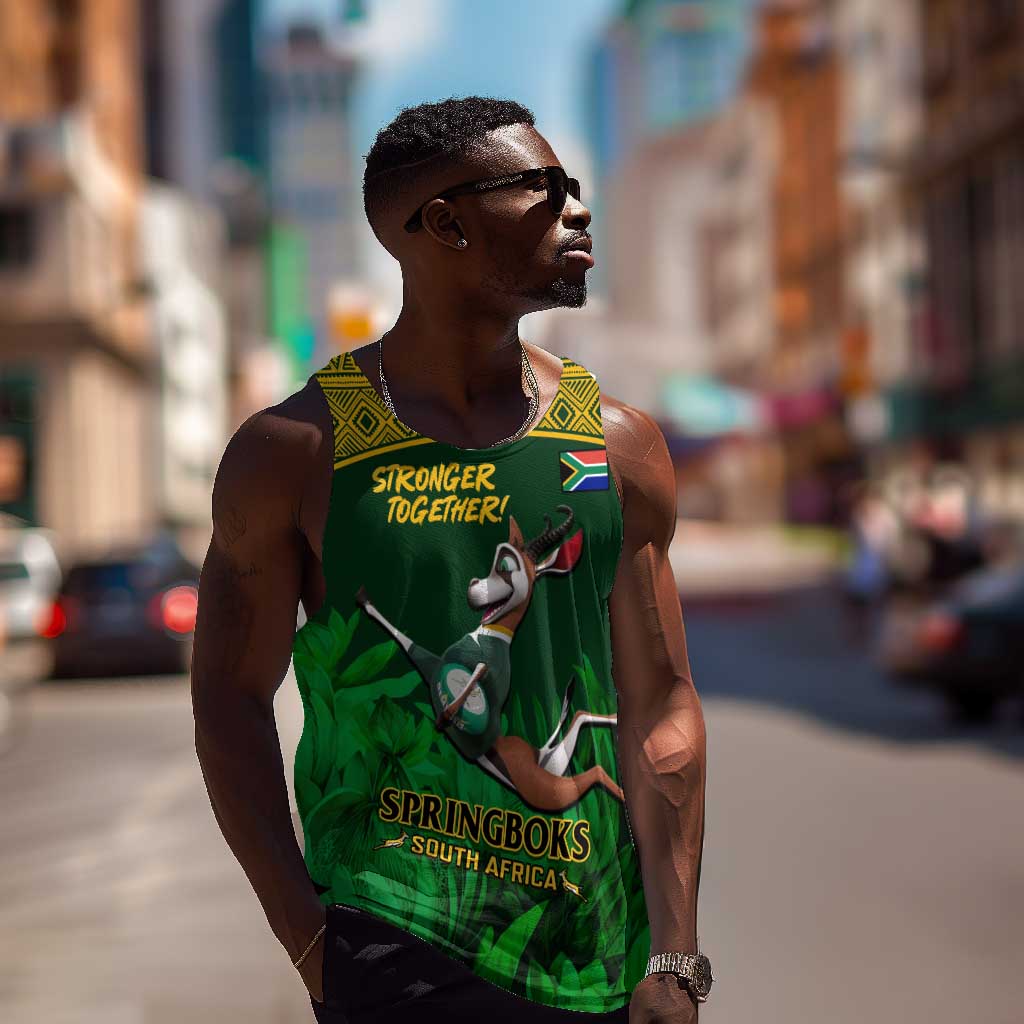 Custom South Africa Rugby Men Tank Top Go Bokke World Cup Champions History LT14