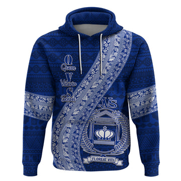 Personalised Fiji Queen Victoria School Hoodie Fijian Tapa Pattern LT14