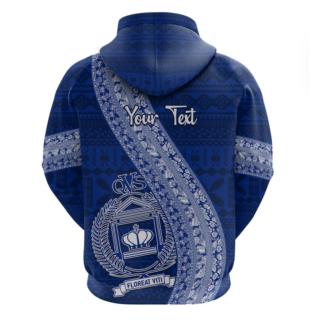 Personalised Fiji Queen Victoria School Hoodie Fijian Tapa Pattern LT14