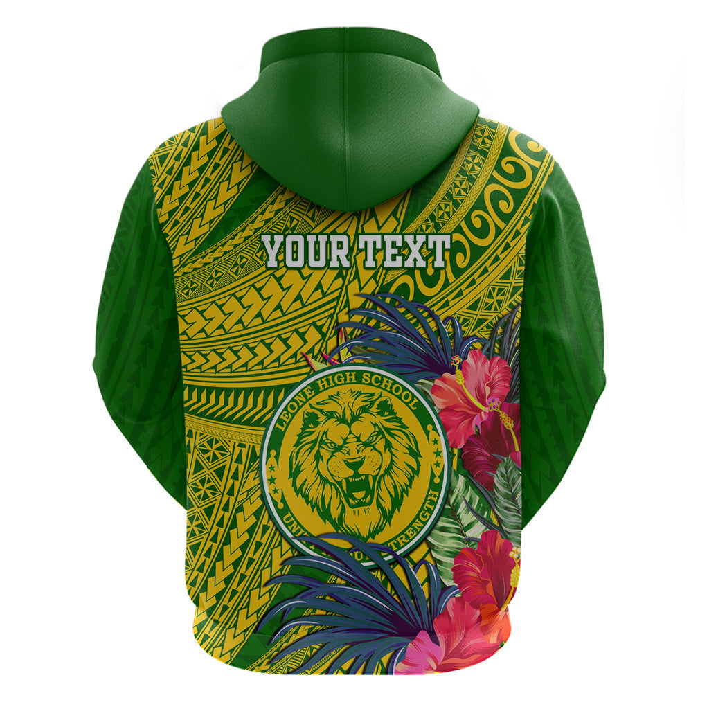 Personalised Leone High School Hoodie American Samoa Schools Polynesian Tropical Flowers LT14