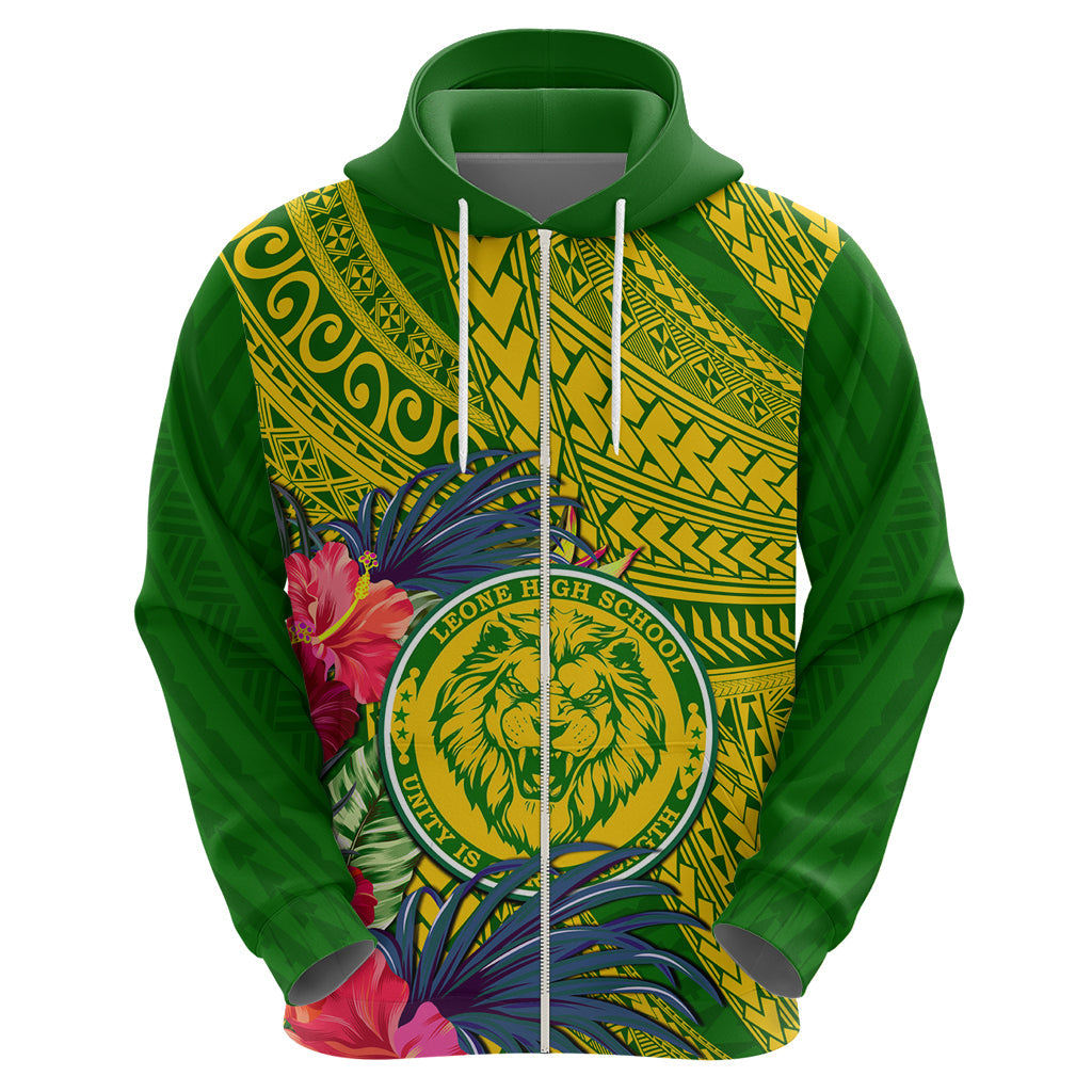 Personalised Leone High School Hoodie American Samoa Schools Polynesian Tropical Flowers LT14
