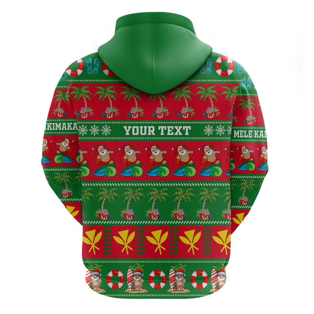 Personalised Hawaii Christmas Hoodie Mele Kalikimaka LT14