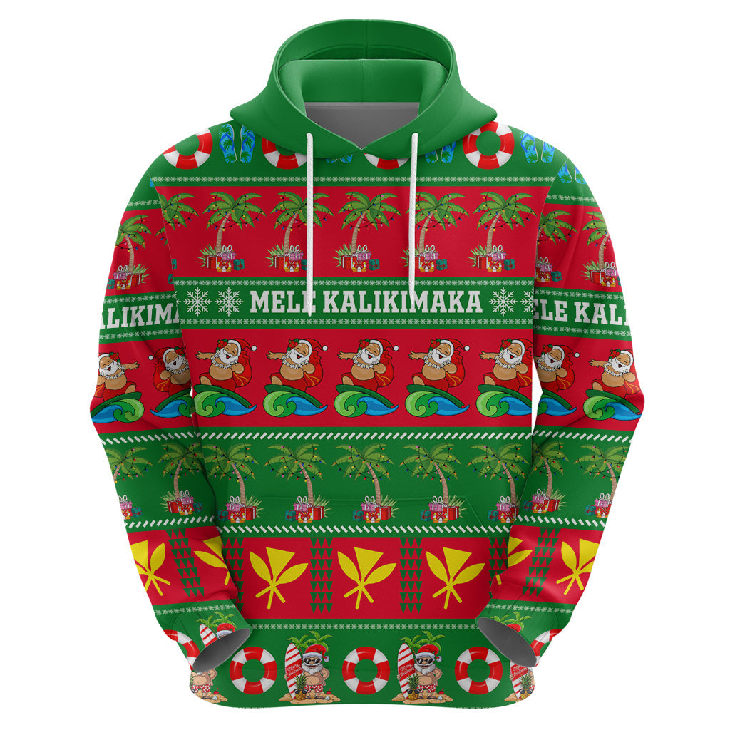 Personalised Hawaii Christmas Hoodie Mele Kalikimaka LT14