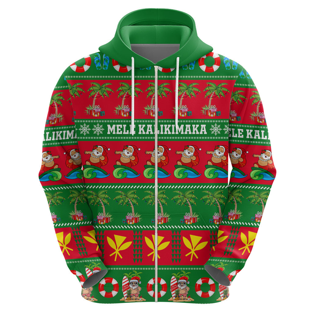 Personalised Hawaii Christmas Hoodie Mele Kalikimaka LT14