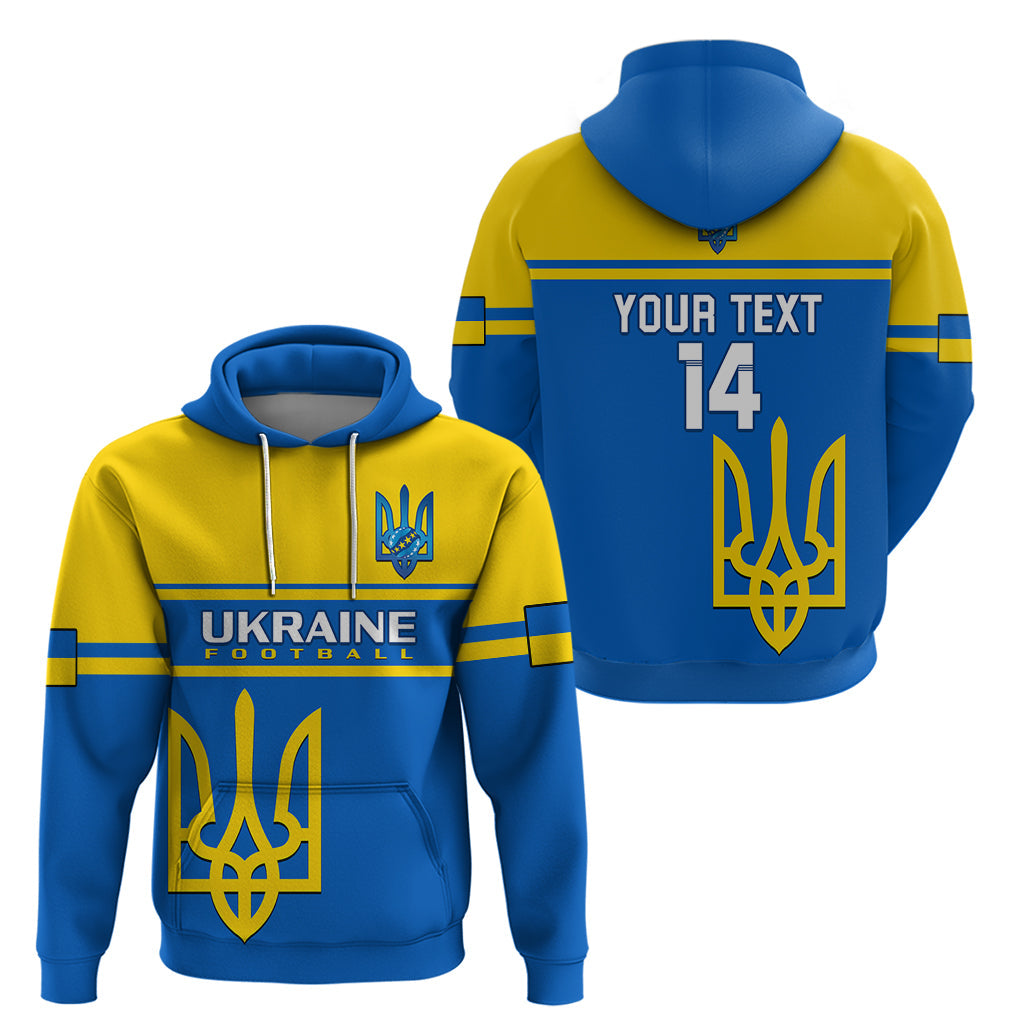 Personalised Ukraine Football Hoodie Come On Ukraina LT14