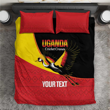 Afro Cricket Uganda Custom Bedding Set Go Cranes African Pattern LT14