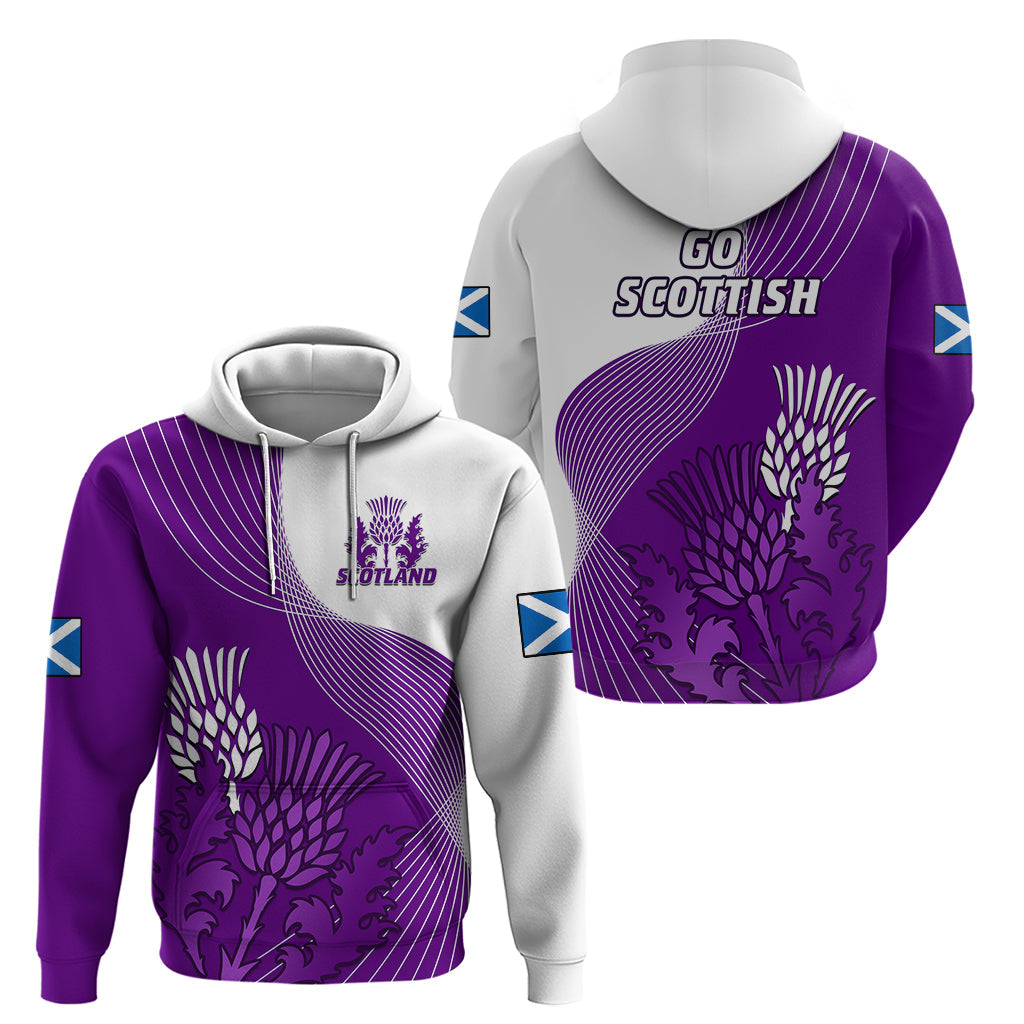 Scotland Rugby Hoodie Thistle Unique Go Scottish Purple Version LT14