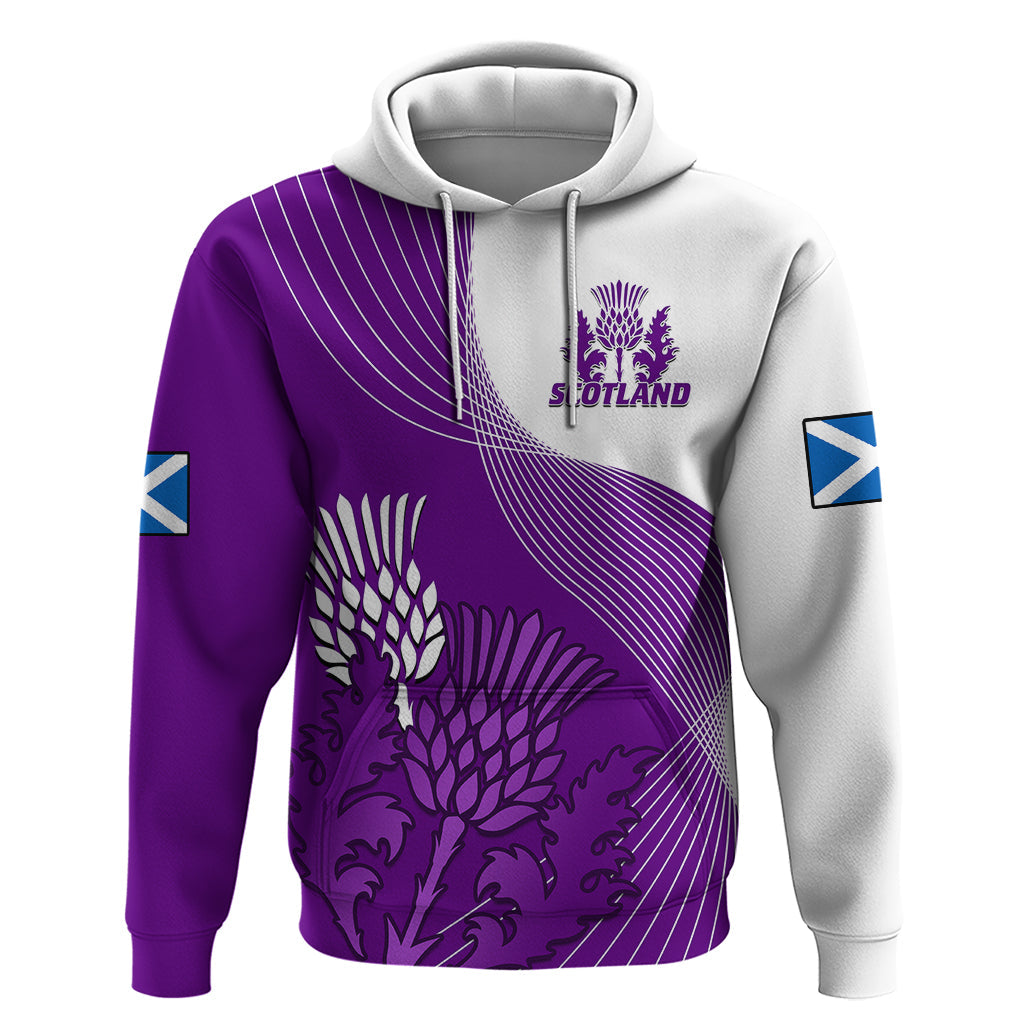 Scotland Rugby Hoodie Thistle Unique Go Scottish Purple Version LT14