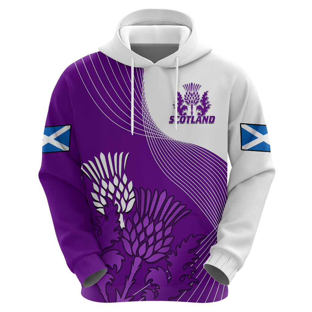 Scotland Rugby Hoodie Thistle Unique Go Scottish Purple Version LT14