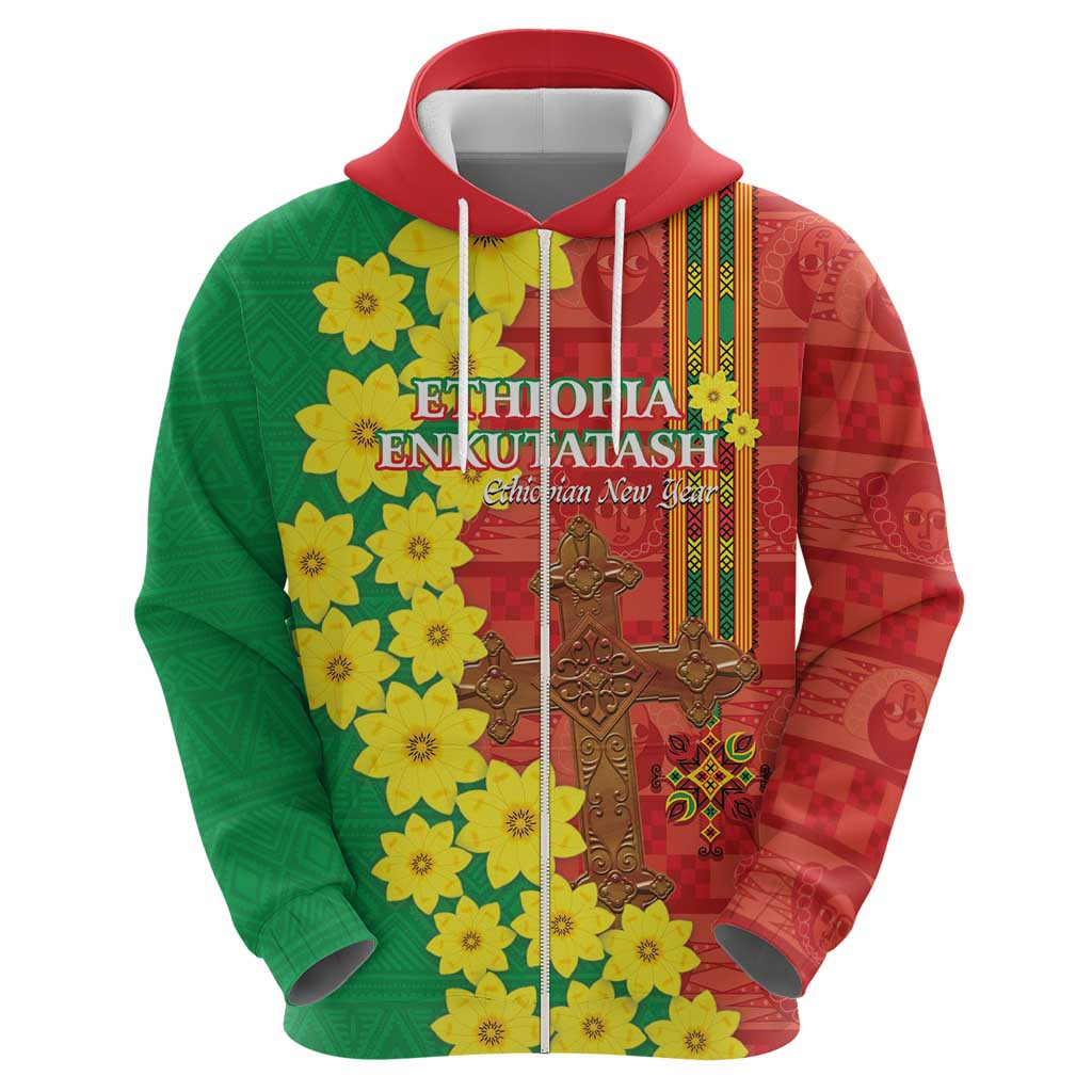 Enkutatash Ethiopia Hoodie Melkam Addis Amet Adey Abeba Flower LT14