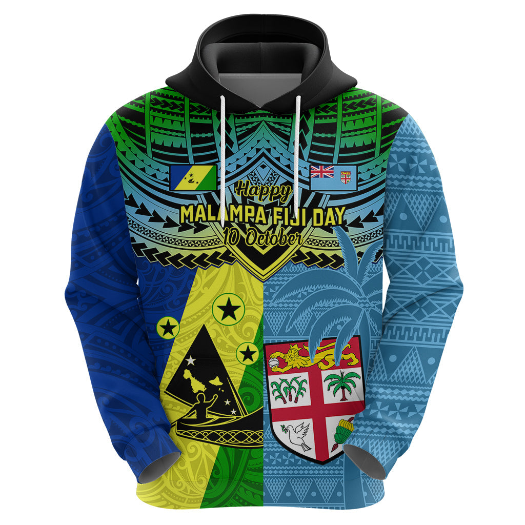 Malampa Fiji Day Hoodie Together We Grow Proud Polynesian Tapa Artsy LT14