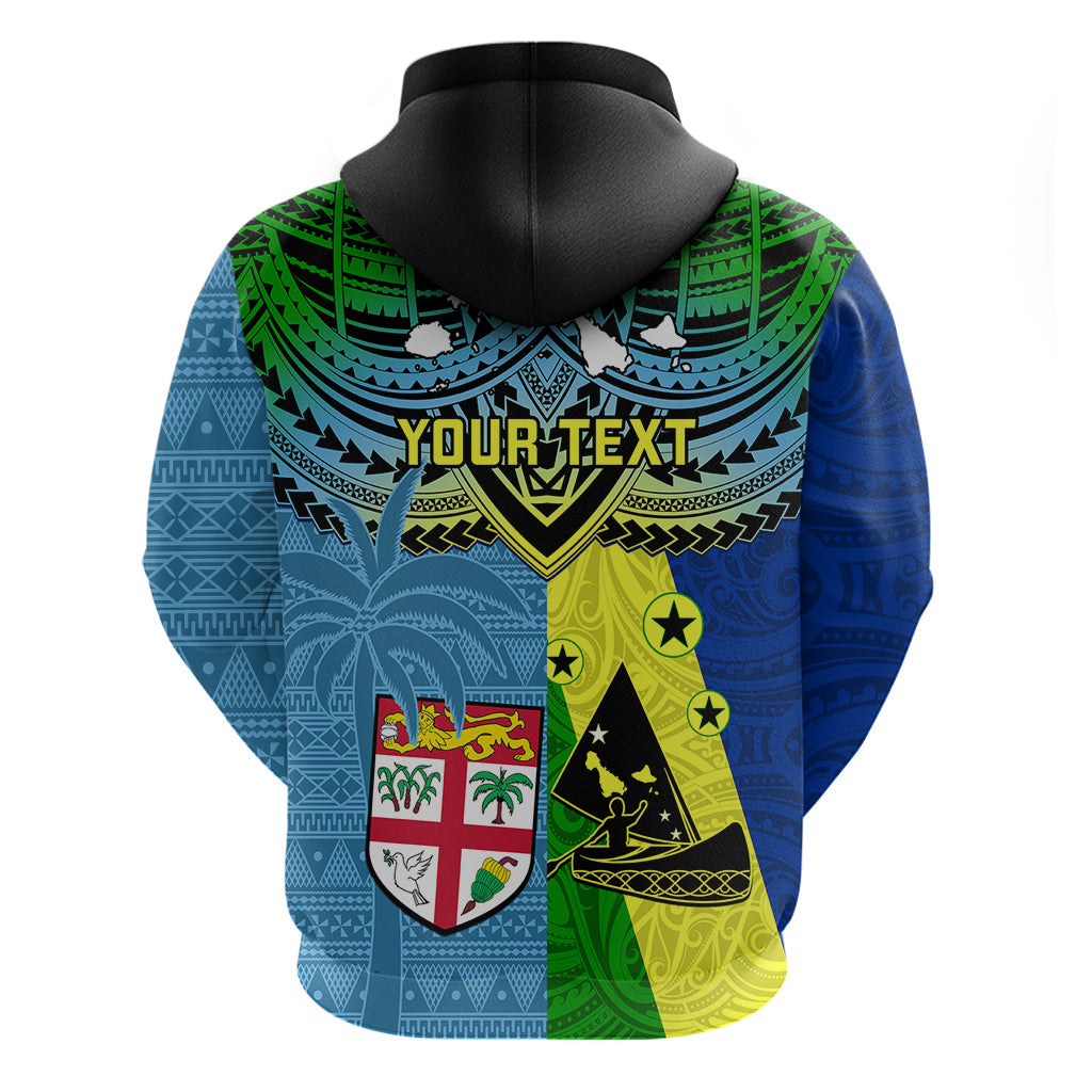 Custom Malampa Fiji Day Hoodie Together We Grow Proud Polynesian Tapa Artsy LT14