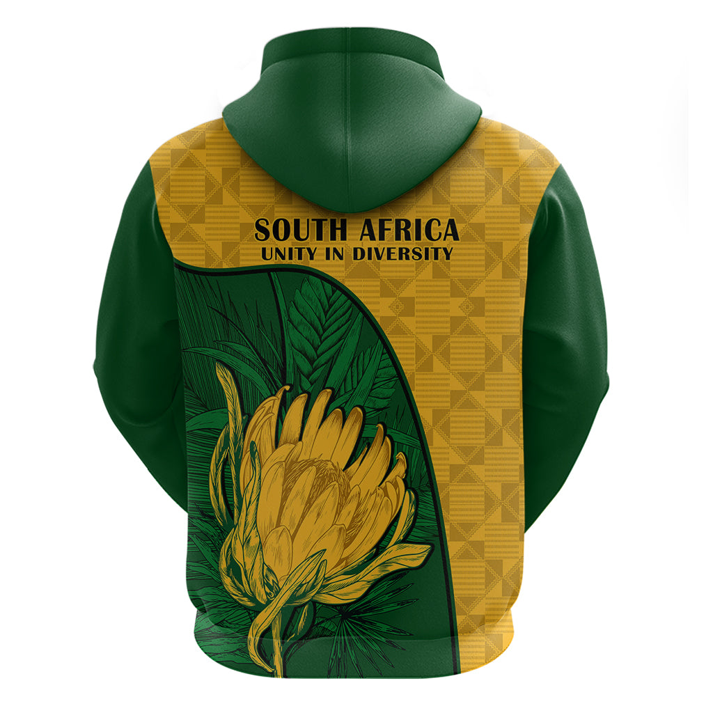 South Africa Hoodie King Protea With Kente Pattern LT14