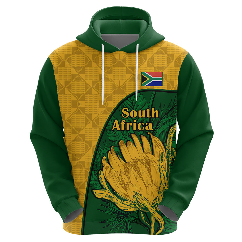 South Africa Hoodie King Protea With Kente Pattern LT14