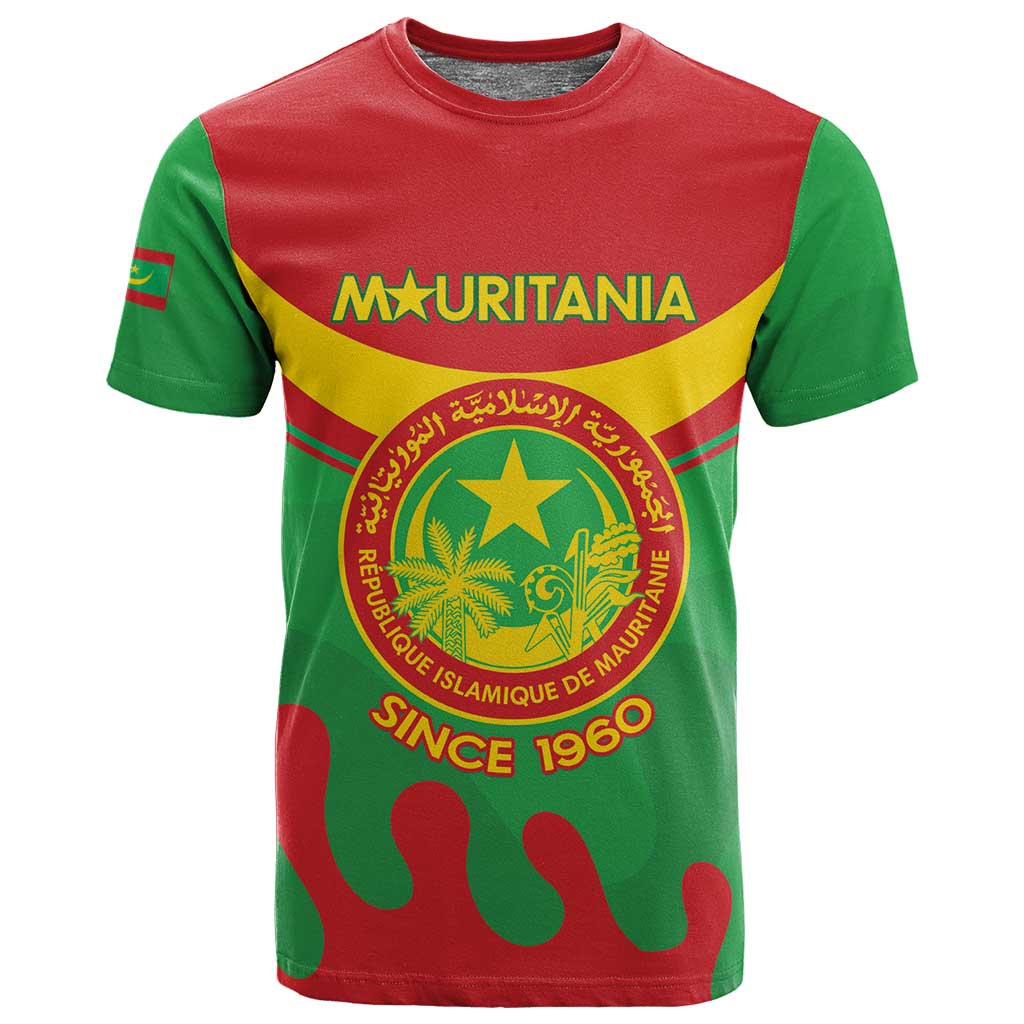 Personalized Mauritania T shirt Map Flag - Independence Day 1960 LT14