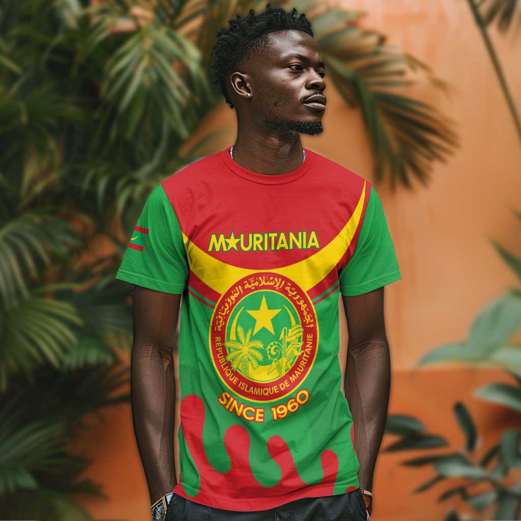 Personalized Mauritania T shirt Map Flag - Independence Day 1960 LT14