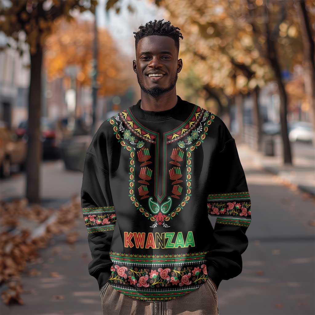 Personalized Afro-American Kwanzaa Sweatshirt Dashiki Mix Paisley Pattern LT14