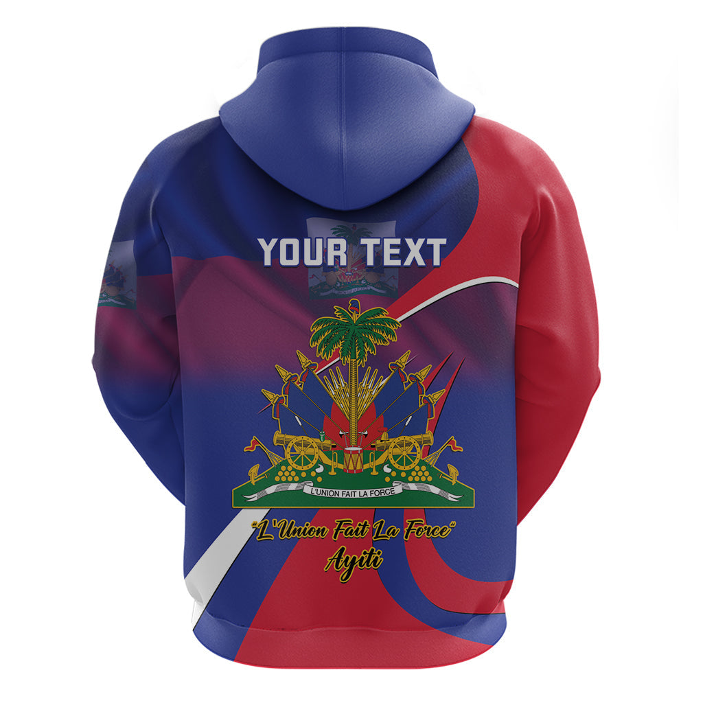 Personalised Haiti Flag Day Hoodie Lest Us Remember Our Heroes LT14